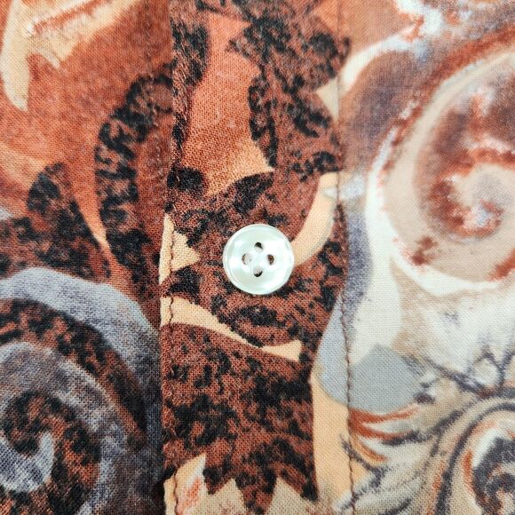 VTG Guess Shirt Mens S Georges Marciano Luxury All Over Print Button Down Resort - Picture 9 of 16